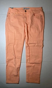 Celebrity Pink Juniors Ankle Skinny Jeans Bright Neon Peach Size 11 NWT - Picture 1 of 9