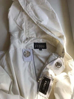 GFF Jean Franco Ferre Impermeable Yachting con Cremallera Riri ~ Chaqueta Abrigo DE COLECCIÓN! Foto 1 de 4
