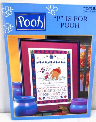 P is for Pooh Bear Leisure Arts 3089 Color Charts Cross Stitch Pattern Booklet - Image 1 of 3