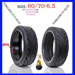 60/70-6.5 Tubeless Tire + Glue fit Ninebot Max G30P LP G30D G2 Electric Scooter - Picture 1 of 22