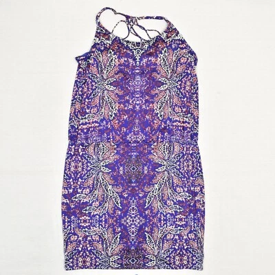 Vestido recto para mujer Athleta cachemir sin mangas cuello redondo poliéster azul talla XL Foto 1 de 4