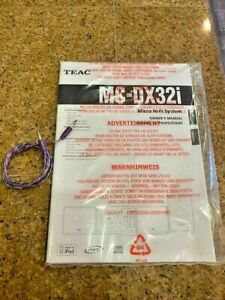 TEAC Micro Hi-Fi System MC-DX32i  instructionS AND AUX CABLE