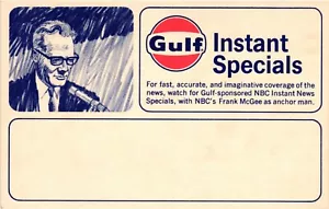 Amateurfunk CB Amateur QSL QSO Postkarte Golf Öl Sofortnachrichten NBC Frank McGee - Bild 1 von 2