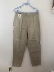 Timber Creek By Wrangler Mens Khakis 32X32 Pleated Front 100% Cotton Tan New