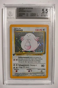 Chansey HOLO R - 1999 Pokemon Base 1st Edition - ITA - BGS 5.5 EX+ #17960762 - Foto 1 di 3
