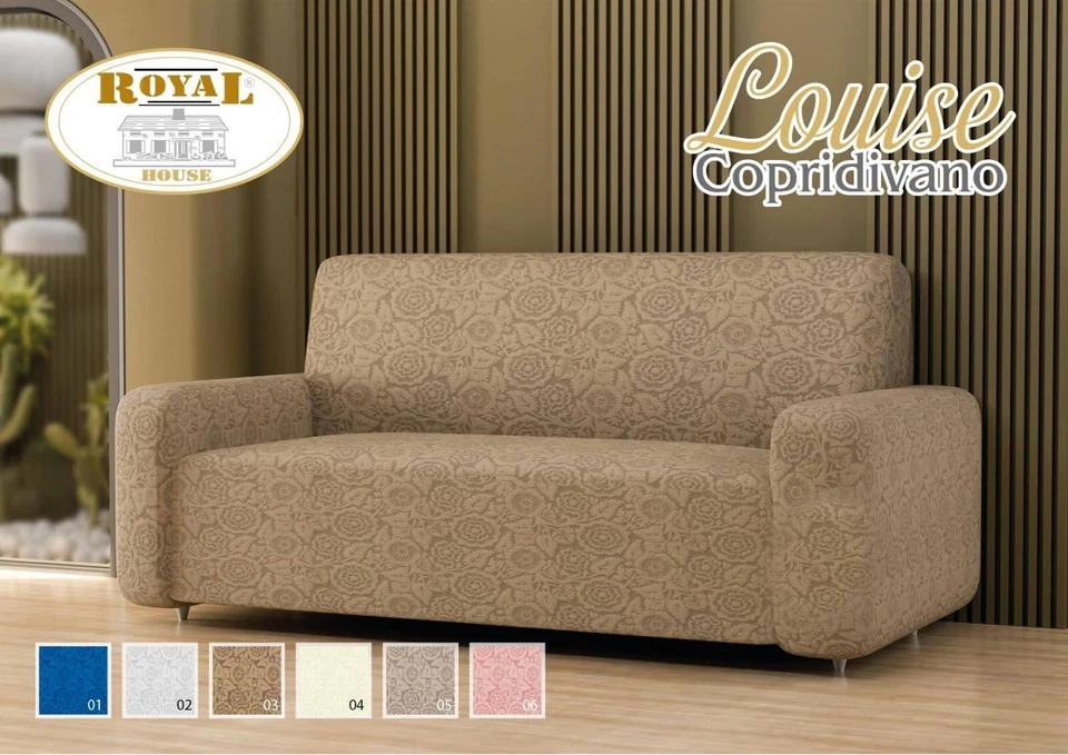 Luoise Copridivano Elasticizzato Floreale Jaquard Vari Colori e Misure GIOSAL