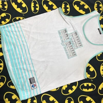 Camiseta sin mangas rosa + Dolphin Motorsports #8 malla aguamarina/blanca para hombre talla 2XL informal Foto 1 de 4