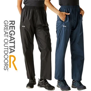 Regatta Womens Waterproof Breathable Pack-It Overtrousers Packable Ladies Girls - Picture 1 of 5