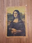 Tapisserie vintage vony Bony France Mona Lisa 18" par 26" pour suspension murale ou cadre 