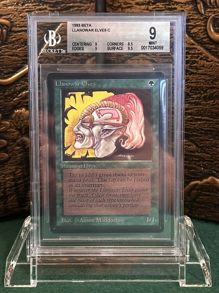 Llanowar Elves - Beta - MTG - BGS 9. More Vintage MTG in My Store. - Image 1 of 4