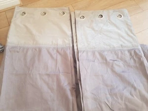Next Silver Velor/fauxsilk Eyelet Curtains 228x229cm (NB8) - Picture 1 of 4