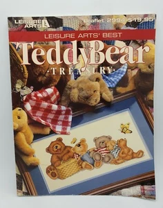 Vintage Cross Stitch Patterns Leisure Arts Best Teddy Bear Treasury Leaflet 2994 - Picture 1 of 7