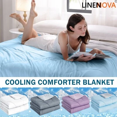 LINENOVA Cooling Comforter Soft Antibacterial Breathable Blanket Arc-Chill Cold - image 1 of 4