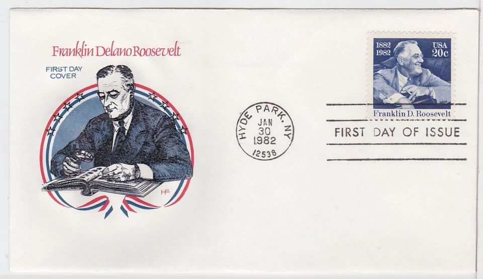 TurtlesTradingPost- Franklin D. Roosevelt 1982 FDC #1950 House of Farnam Cachet - Image 1 of 1