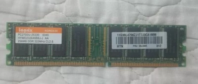11S38L4796ZJ17J3CA1MM  256MB Hynix HYMD264646A8J-J DDR PC2700U-25330 333MHz (#4) - Image 1 of 4