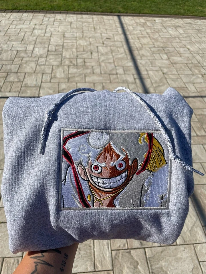luffy  embroidered hoodie anime manga one piece custom - Image 1 of 1