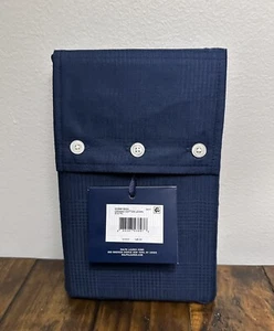 Ralph Lauren Lovan Jacquard Standard Pillowcases Organic Cotton NAVY Retail $185 - Picture 1 of 3