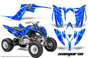 KIT DE GRÁFICOS YAMAHA RAPTOR 700 2013-2021 CREATORX CALCOMANÍAS SAMURAI AZUL-AZUL - Imagen 1 de 1