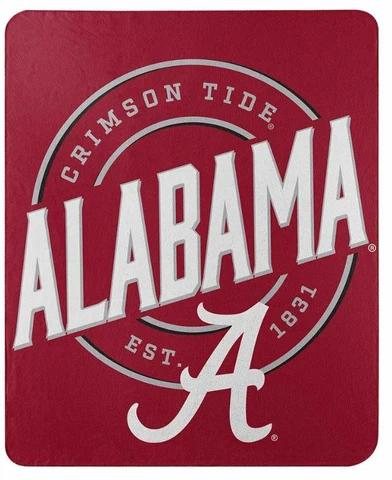 New Northwest NCAA Alabama Crimson Tide Large Soft Fleece Throw Blanket 50"X60" Cover