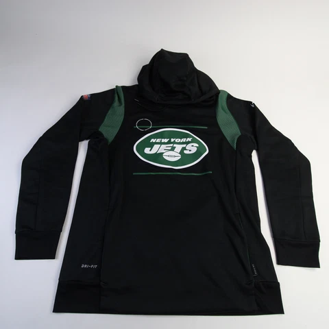 New York Jets Nike NFL On Field Apparel Dri-Fit Sweatshirt Men's Black Used Cover