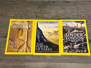 National Geographic Jan Feb ‘16 THE POWER OF PARKS & Under London Death On Nile - Picture 1 of 2