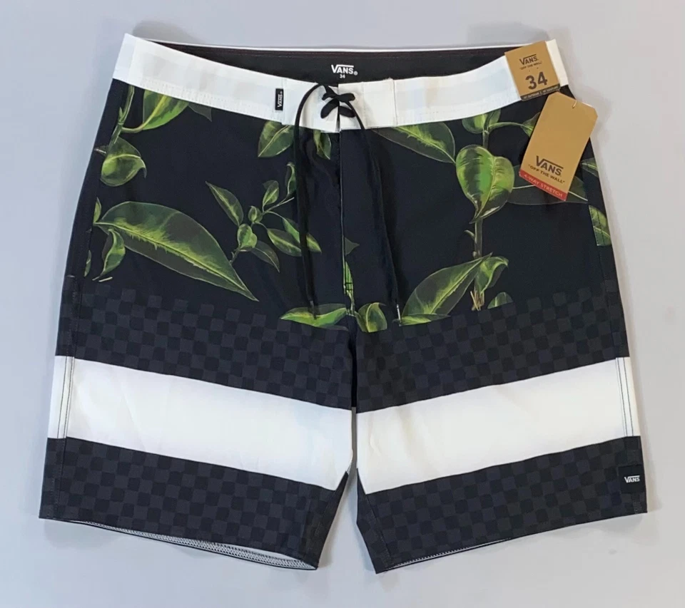 Pantalones cortos de natación para hombre Vans Off The Wall elásticos de 4 vías costura exterior de 19" Foto 1 de 1