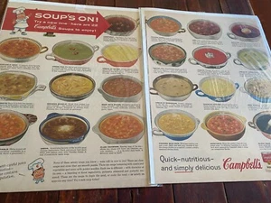Pubblicità vintage 1954 Campbell's Soup's On 22 zuppe - Foto 1 di 1