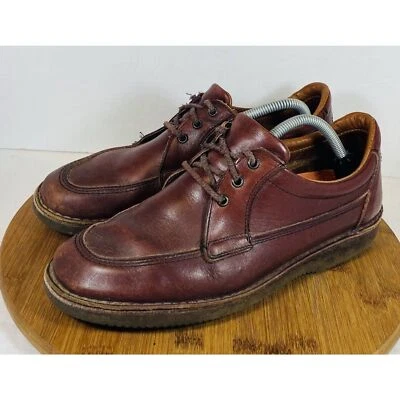 Mocasines Vibram Dexter de cuero granate para hombre talla 9,5 M hechos en EE. UU. Zapatos informales de encaje Foto 1 de 4