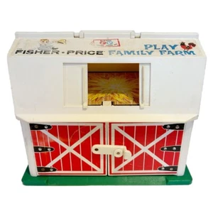 Vintage 1969 Fisher Price Family Play Farm Little People Play Barn Doll House - Picture 1 of 24