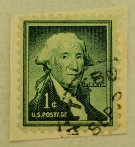 U.S. Postage Stamp ~ George Washington ~ c.1954 ~ 1¢ Green Stamp - Z1 - Picture 1 of 6
