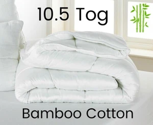 10,5 TOG BETTDECKE BAMBUS BAUMWOLLE BETTDECKE antibakteriell mittelschwere Bettdecke ATMUNGSAKTIV  - Bild 1 von 2