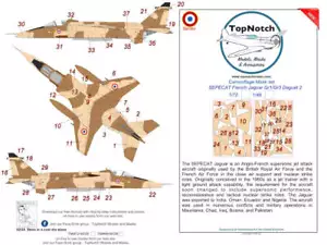 TopNotch TNM48-M228 1:48 Sepecat Jaguar francese taglia 1/gr.3 Daguet 2 - Foto 1 di 1