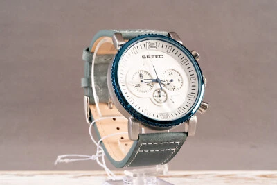 MENS BLUE & STAINLESS STEEL BREED CHRONOGRAPH QUARTZ WRIST WATCH ~W1 - image 1 of 4