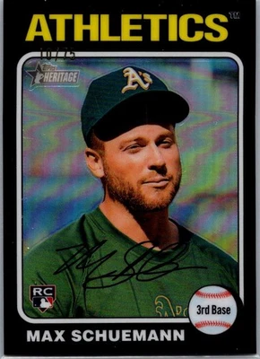 2024 Topps Heritage High Number - Max Schuemann #712 Black Refractor (RC) /75 - Image 1 of 3