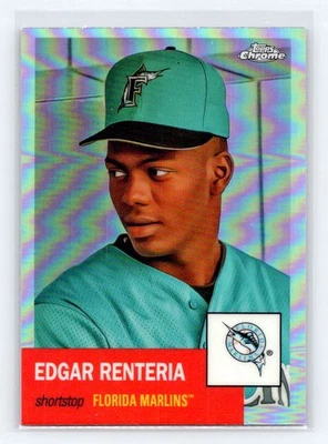 2022 Topps Chrome Platinum #407 Edgar Renteria Refractor Florida Marlins - Image 1 of 2