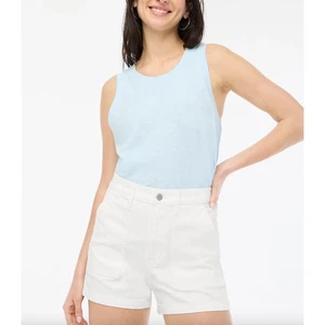 J.Crew White Utility Denim Short High Waist Pockets Classic Womens US 28 NWT - Picture 1 of 11