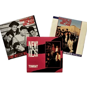 NEW KIDS ON THE BLOCK SET OF 4 MINT AUSSIE PICTURE SLEEVE 7" SINGLES +POSTER - Picture 1 of 5