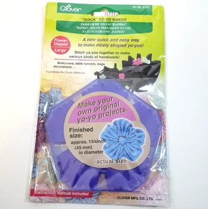 Clover Quick Yo-Yo Maker Flower Shape Large Size #8707 Fabric Craft Tool New - Picture 1 of 4