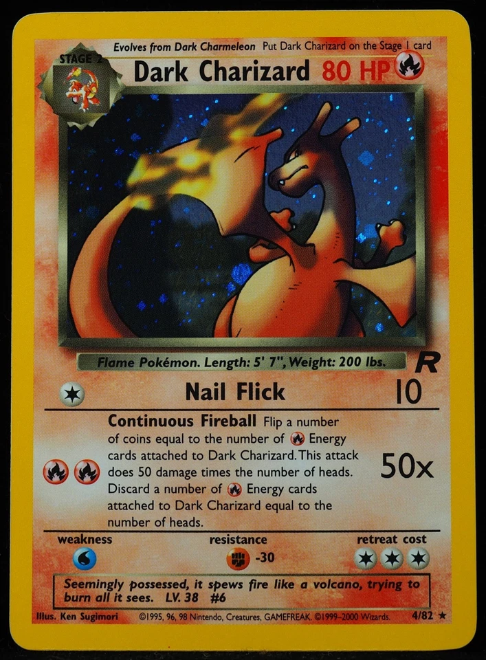 Dark Charizard 4/82 EX-MT Light Corner Crease Pokemon Card - Image 1 of 3