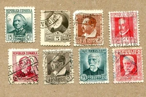 SPAIN, Mix Lot of 8 Vintage ESPANA, POSTAGE STAMPS. A5# - Picture 1 of 1