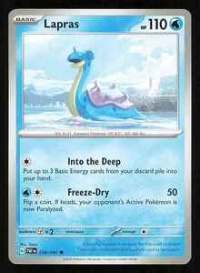Lapras 016/091 Regular Near Mint Pokemon TCG S&V Paldean Fates PAF - Picture 1 of 1