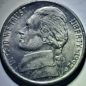 1992-D Nickel Metal In Jefferson's Beard Mint Error. - Picture 1 of 3