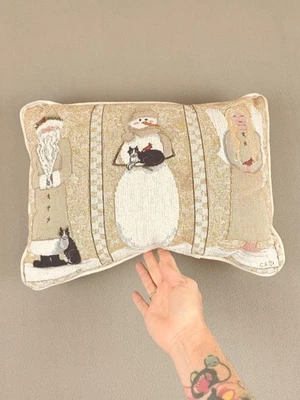 Tapiz de Navidad Almohada Muñeco de Nieve Papá Noel Ángel Gatos Pájaros Decoración de Vacaciones Foto 1 de 4