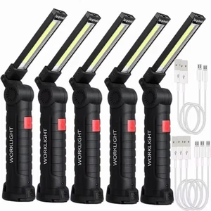 Rechargeable LED COB Work Light Mechanic Flashlight Lamp Magnetic Base Bright - Picture 1 of 8
