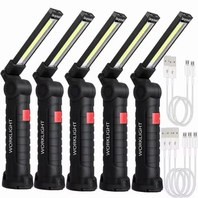 Rechargeable LED COB Work Light Mechanic Flashlight Lamp Magnetic Base Bright - Image 1 of 4
