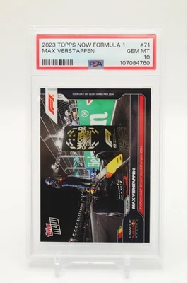 2023-2024 Topps Now #71 Max Verstappen - PSA 10 🏁 4-TIME WORLD Champ F1 🔥 LVGP - Image 1 of 3
