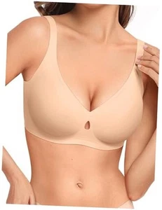 Wireless Bras for Women No Underwire Seamless Push Up Full Coverage Medium Skin - Picture 1 of 7