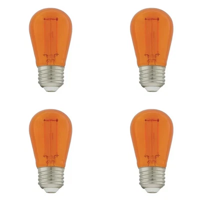 SATCO 1 Watt - S14 LED Filament - Green Transparent Glass - E26 Base - 4PK - Image 1 of 4