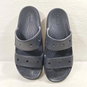 Crocs Sandals Slides Size M9 W11 Black Iconic Comfort Lightweight Unisex Slip On - Afbeelding 1 van 11