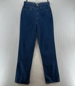 Triarchy V-High Rise Straight Leg Jeans Womens 27 Non-Stretch Denim Dark Indigo - Picture 1 of 14